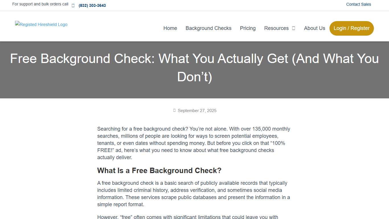 Free Background Checks: What You Should Know - HireShield