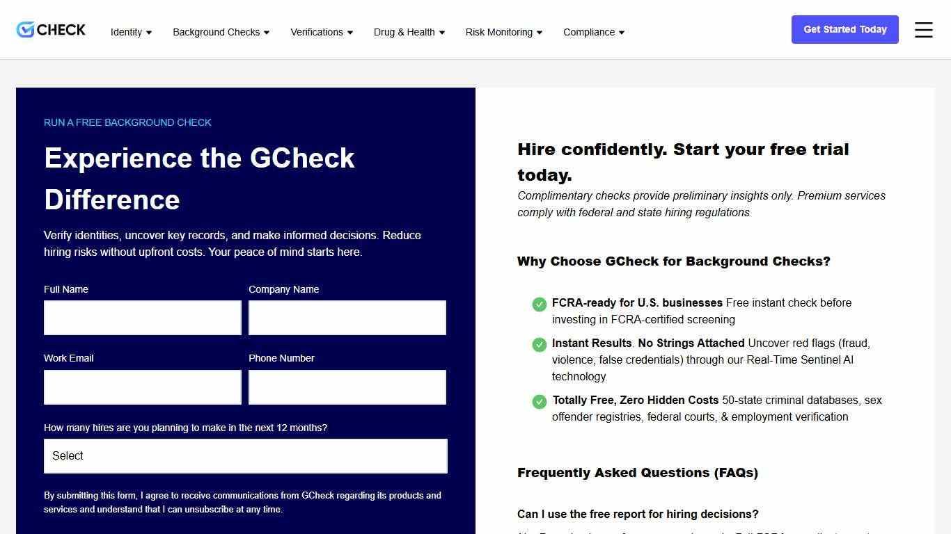 Free Background Check